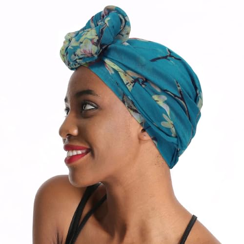 Image of GERINLY Scarfs for Women Lightweight Cotton Feel Scarves Floral Birds Print