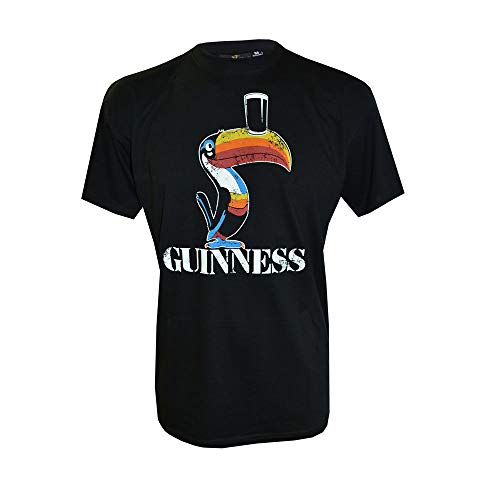 Guinness Tucán  Camiseta para Hombre, Color (S  XXL) Negro Large