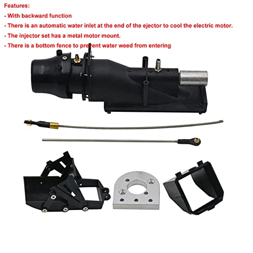 28mm Waterjet Thruster Backward Sprayer Water Pump Injector w 3-Blade Paddle Transmission Shaft for RC High-Speed Jet Boat