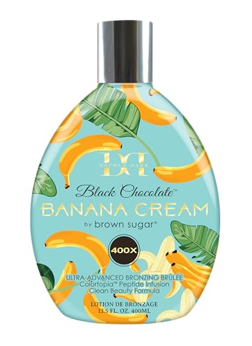 Brown Sugar Black Chocolate Banana Cream 400X Ultra Advance Bronzer Tanning Lotion for Indoor and Outdoor Use - 13.5 oz.