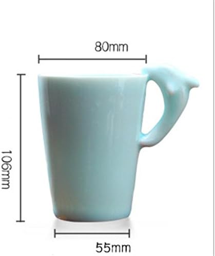 Dehua China Ceramics Misty Blue inlay dolphins in Jingdezhen ceramic coffee milk mark Cup