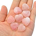 Marrywindix 15 Packs 0.8 Inches Healing Crystal Natural Rose Stone Heart Love Carved Palm Worry Stone Chakra Reiki Balancing - Image 3