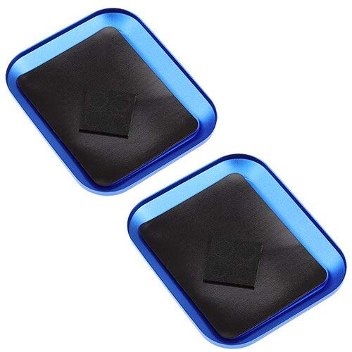 Replacement Part For 1PC 2PCS Screws Bolts Tray With Magnetic Pad For Cell Phone Repair RC Hobby Model Car Repair Tools Aluminium Screw Magnetic Tray - (Color: 2PCS Dark Blue)
