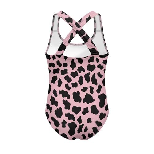 Image of WELLFLYHOM Girls' One Piece Swimsuit for Age 5-14 Cross Back Full Coverage Swimwear Sleeveless Bathing Suits