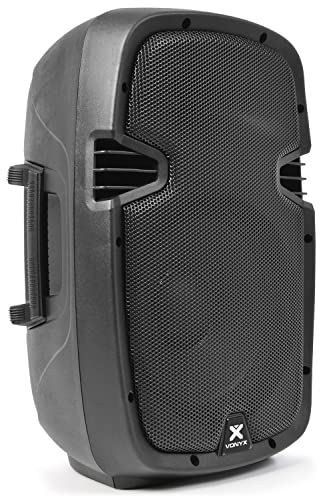 Vonyx SPJ-1000AD Enceinte Active 10'' 400 Watts, Enceinte Amplifiée, Sonorisation Professionnelle, Boitier ABS Solide, Haut-Parleur Mobile, Woofer 10 Pouces, Entrée Ligne Micro