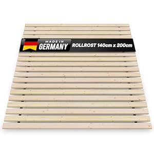 TUGA - Holztech Rollrost 140 x 200 cm 20mm 300kg Lattenrost Rolllattenrost Stabiler Bettrost Qualität aus Deutschland