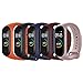 Acalder Compatible con Mi Smart Band 4,5 Piezas Correa para Xiaomi Mi Band 3/4 Pulsera Banda - Silicona Reloj de Recambio Brazalete Coloridos Correas para Xiaomi Mi Band 3 Mi Smart Band 4