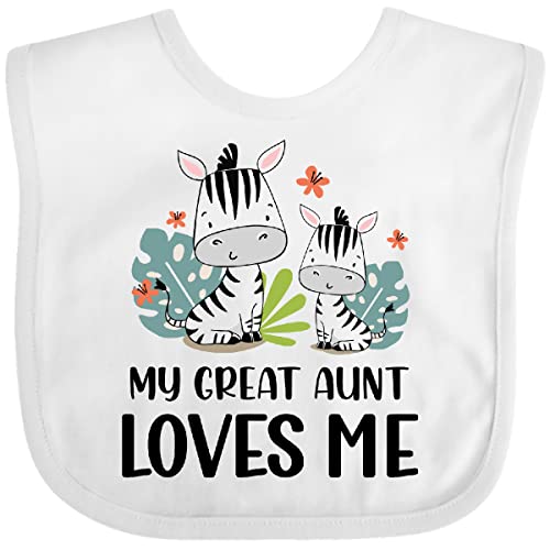 inktastic Zebra My Great Aunt Loves Me Baby Bib