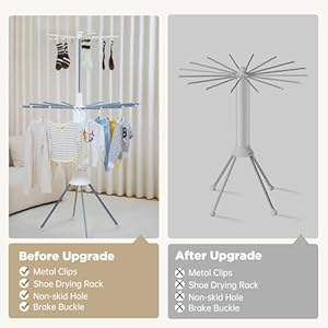 Four-Legged Drying Rack Folding Portable Drying Rack with Shoe Drying Rack, 16 Drying Rods, Octopus Style Drying Rack with Brake Wheels, Easy to Store, Suitable for Indoor and Outdoor Poolside, etc Four Legged Drying Rack Folding Portable Drying Rack with Shoe Drying Rack 16 Drying Rods Octopus Style Drying Rack with Brake Wheels Easy to Store Suitable for Indoor and Outdoor Poolside etc