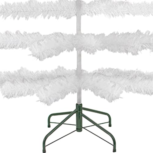 5Ft White Christmas Trees Artificial Indoor Outdoor Classic Tinsel Feather Brush Branches Tabletop Home Holiday Display Tree Base Stand Included - 60In Tall (White) #TOP1