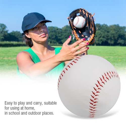 Leapiture Softball Filling Practice Trainning Replacement Balls PVC Hand Sewing Softball Exercise Ball for Working Out Batting Practice Baseball Play