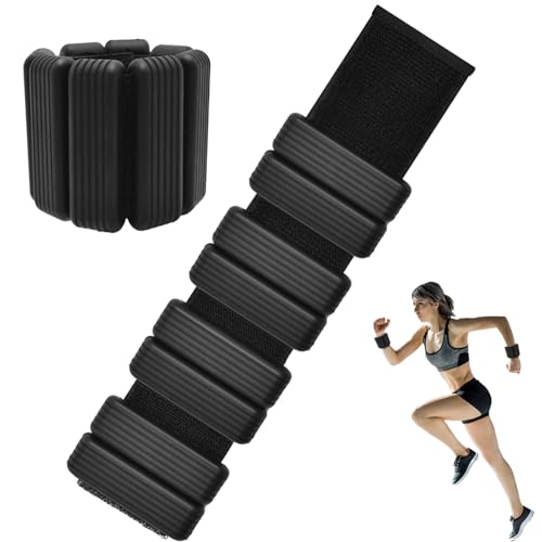 JNUYISW Pesas para Tobillo, Juego de 2, 0,45 kg Cada una Pesas ajustables para muñeca para mujeres y hombres Pesas de muñeca y tobillo para Caminar, Yoga, Pilates, Danza, Trotar, Aeróbic, Ejercicio