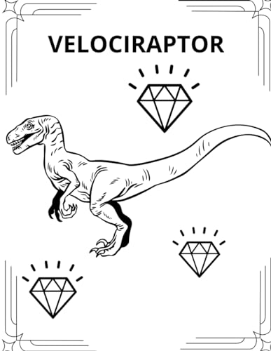 Black Velociraptor And Three Diamonds: Travel Notes: Black Fangs, Black Diamonds: Velociraptor Notebook