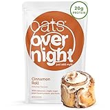 Oats Overnight Cinnamon Roll - Vegan Overnight Oats with 20g Protein, High Fiber Breakfast Protein Shake - Gluten Free Oatmeal, Non GMO High Protein Oatmeal (2.3 oz per meal) (8 Pack)