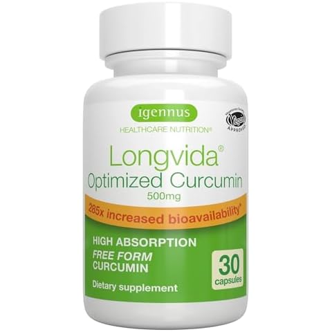 Longvida Lipidated Curcumin 500mg Capsules Cover