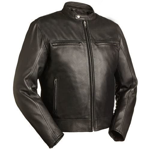 Chaqueta de piel real para hombre miniatura 1