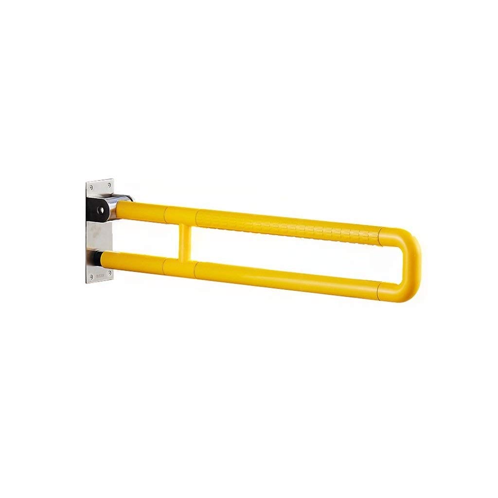 Barandillas de Seguridad Plegables con asa abatible para Inodoro, Barras de Apoyo para baño, sin barreras para Personas Mayores, Acero Inoxidable Plegable
