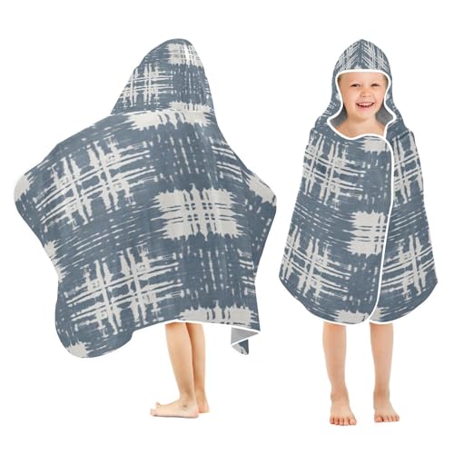 Kigai Tie-dye Hooded Beach Towel for Kids Soft Absorbent Quick Dry Bath Towel with Hood Lightweight Toddler Shower Pool Bath Wrap for Boys Girls
