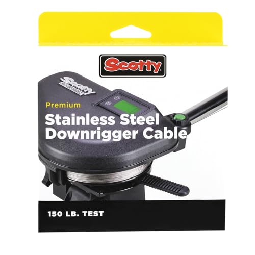 Scotty #1000K Premium Stainless Steel Replacement Downrigger Cable with Kit (200 Feet),BLACK,Small - image 1