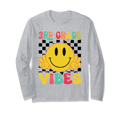 3rd Grade Vibes First Day Teachers Students Back to School Maglia a Manica
