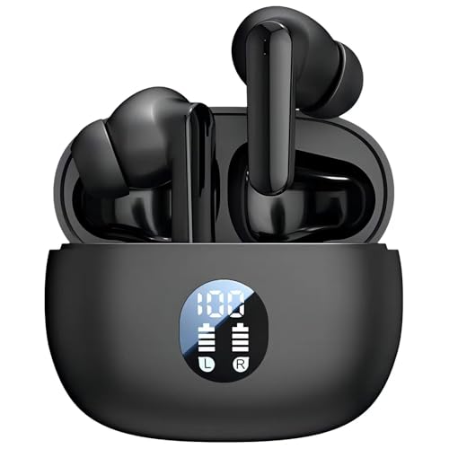 Wireless Earbuds, Bluetooth 5.4 Headphones Ear Buds With Bass Stereo Sound Noise Reduction...