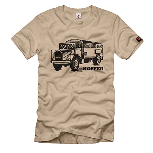 T-shirt camion Bundeswehr grande taille XXX-Large beige pour passionné de véhicule militaire
