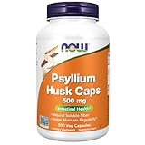 NOW Supplements, Psyllium Husk Caps 500 mg, Non-GMO Project Verified, Natural Soluble Fiber, Intestinal Health*, 500 Veg Capsules