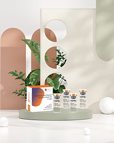Vofel Hyaluronic Acid Serum For Microneedling Dermapen Serum Ampoules For Face Bb Glow Starter Kit 0.35 Oz 4 Vials #TOP6