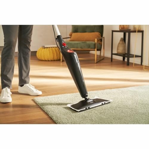 Vileda Steam Dampfreiniger Plus XXL 1550 W Schwarz Rot Bodenplatte 40 cm