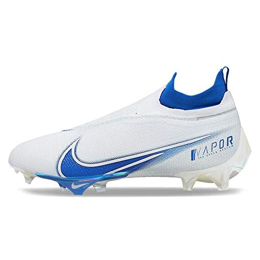 Nike Men's Vapor Edge Elite 360 Football Cleat, Grey/Royal Blue