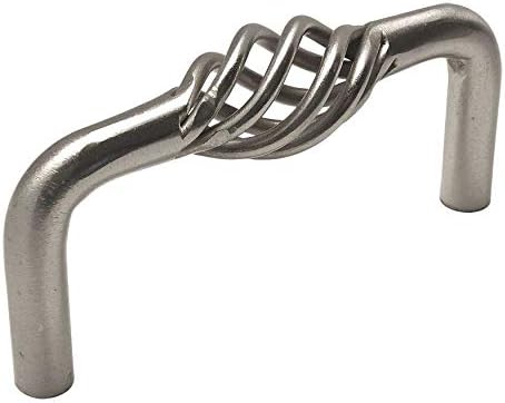 Cosmas 10 Pack 9992-030SN Satin Nickel Birdcage Cabinet Hardware Handle Pull - 3" Hole Centers