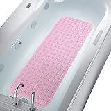 COMUSTER Bathtub and Shower Mats, Extra Long Non-Slip Bath Mat (39