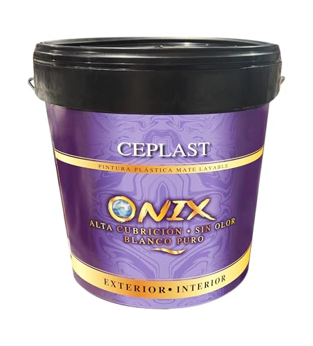 Pintura Plástica Interior Blanca Mate 4L – SIN OLOR Real – Alta Cobertura y Secado Rápido – Fácil Aplicación para Paredes y Techos – Cepisa Ónix