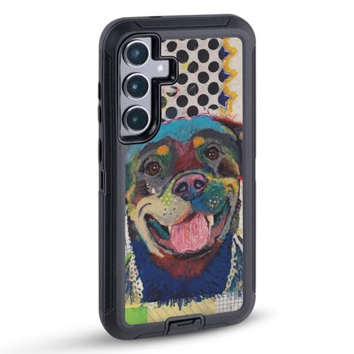 Coque blindée Samsung Galaxy A15 chien Rottweiler Keck - 2
