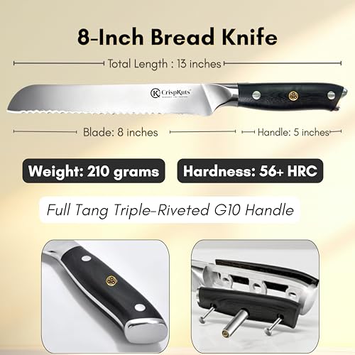 CrispKuts Sourdough Bread Knife Gift Set, 8" by CrispKuts - Image 5