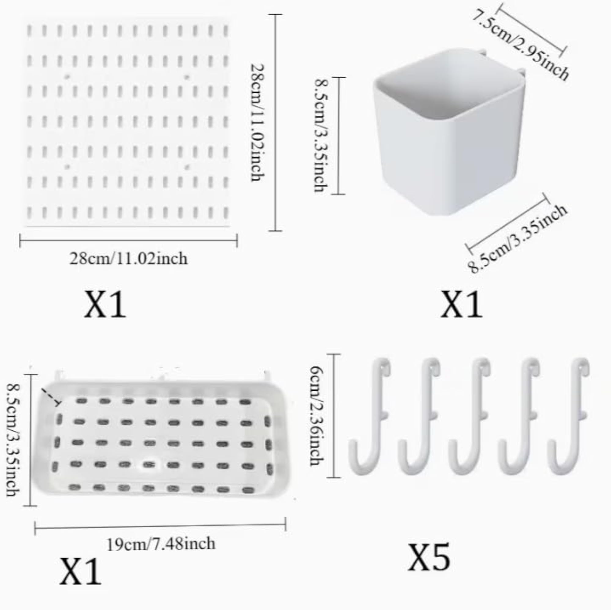 Pegboard Combination Kit for Tool Storage