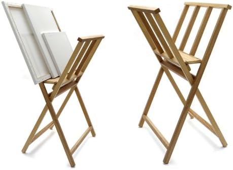 Artina Folding Print Rack 65x48x71cm Art Rack as Display Stand Made of Solid Oiled Beech Wood - Art Display Foldable