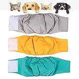 Glovios Pañales para Perros Macho Lavables, Pañales Reutilizables para Perro Incontinencia Braga para Celo Perras