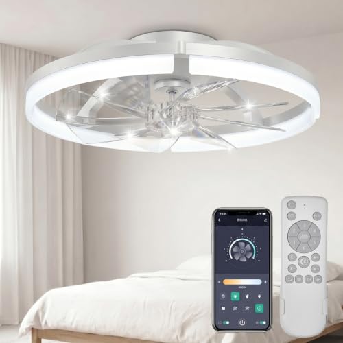 Ceiling Fan with Light, Flush Mount, Remote Control DROPS TO TO (MORE OPTIONS AVAILABLE) - image 1
