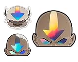  Holographischer Avatar Aang Aufkleber, Der Herr der Elemente Sticker