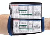 WristCoaches QB Wrist Coach - Playbook Wristband (Youth - Navy Blue) - Heavy Duty Football Wristbands for Boys with Three Playsheet Compartments - Perfect for Flag Football and Tackle Football