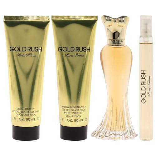 image for Paris Hilton Gold Rush 3.4oz EDP Spray, 0.34oz EDP Spray, 3oz Body Lot