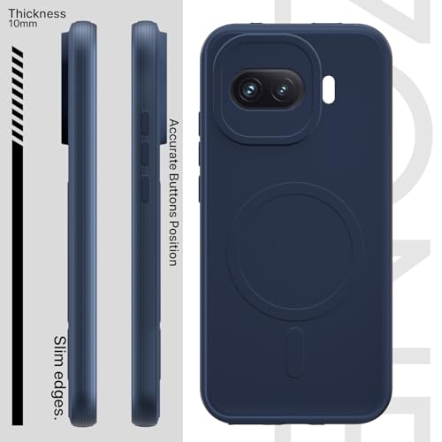 Image of Pikkme Back Cover for iQOO 15R 5G Soft Matte Silicone Mag-Safe Design (Mag-Safe Not Support) Camera Protection | Slim Fit Bumper Cover (Blue)