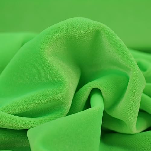 TELA DE TERCIOPELO ELÁSTICO POR METROS DE COLOR LISO, ANCHO 150cm (5 METROS, VERDE PISTACHO)