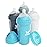 Herobility Double Anti-Colic Baby Bottles - 8.5 fl oz/240ml - 4-Pack - Multicolor - White, Gray, Iron Blue, Blue