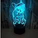 Produktbild Hockende Karikatur Nette Schöne Lustige Haustier Hund Tier Mops LED 3D Tischlampe Kinder GeschenkBedroom Dekoration Nachtlicht Kinder Geschenk