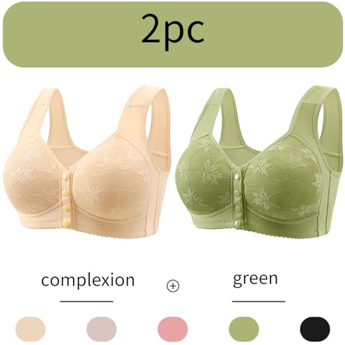 Bras for Women No Underwire Front Closure Push up Full Coverage Support Bralette Soft Comfy Ladies Older Everyday Bra2