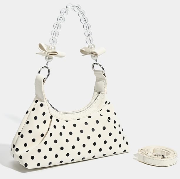 Polka Dot Tote Bag for Women Small Handbags Shoulder Purse Satchel for Travel Work2