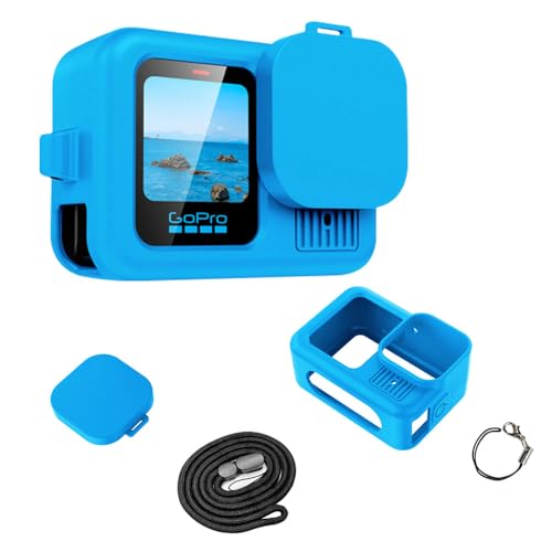 GoPro HERO13 �Ή� �V���R���J�o�[�{�����Y�L���b�v�yLAZIRO�z ���[ �o�b�O �V���R���f�� �_�炩�� ��� �����܂܏[�d�\ �Ռ��z�� �h�� �h�o �y�� �����h�~ GoPro HERO13 �p �ی�J�o�[�i�u���[�j