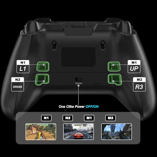 QRD FERROX M5 Wireless Controller für XBOX Series X/S, XBOX ONE, PC, mit 2,4-GHz-USB-Dongle, flexibler Makroaufzeichnung, Turbo